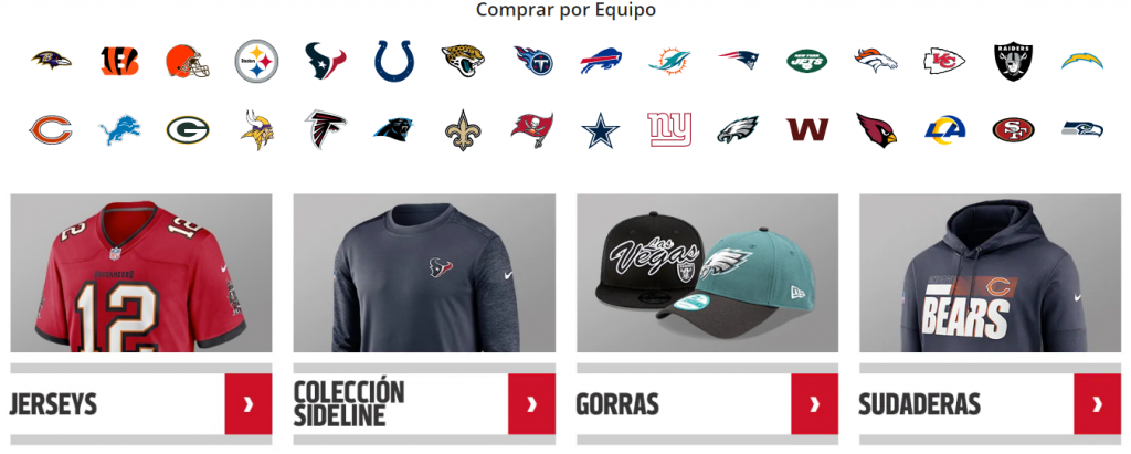 NFL Shop: tienda en línea en México, costos de envío y descuentos